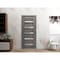 Sartodoors Solid French Door 36 x 80in, Quadro 4445 Nebraska Grey W/ Frosted Glass, Sgl Panel Frame Trim QUADRO4445ID-NEB-36 - alternate 6